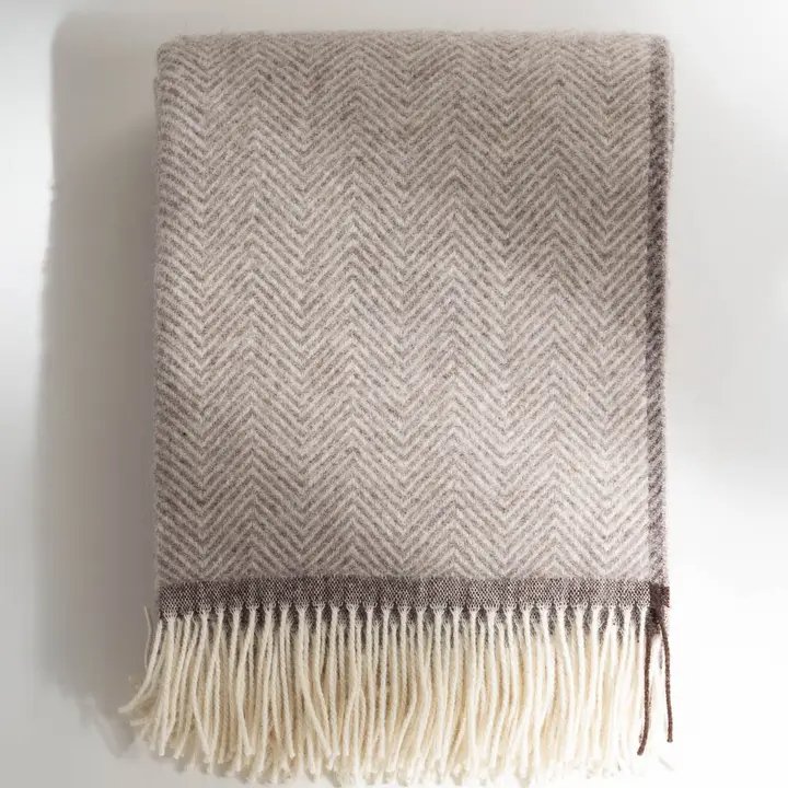 Uldplaid - Denver Beige 200 x 140 cm. billede 4