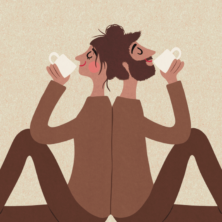 Kaffestund – brun – plakat billede 4