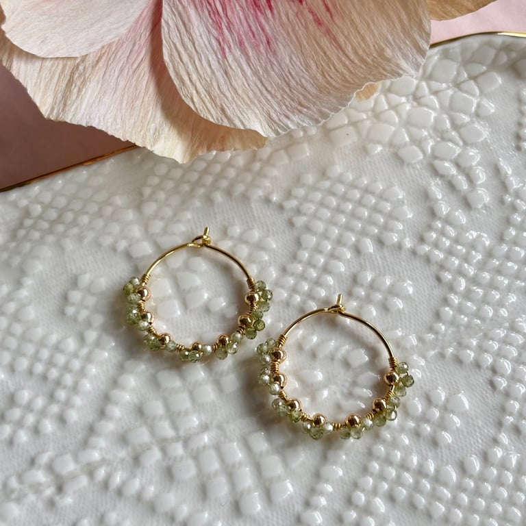 ØRERING EVA LYSEGRØN ZIRKONIA billede 4