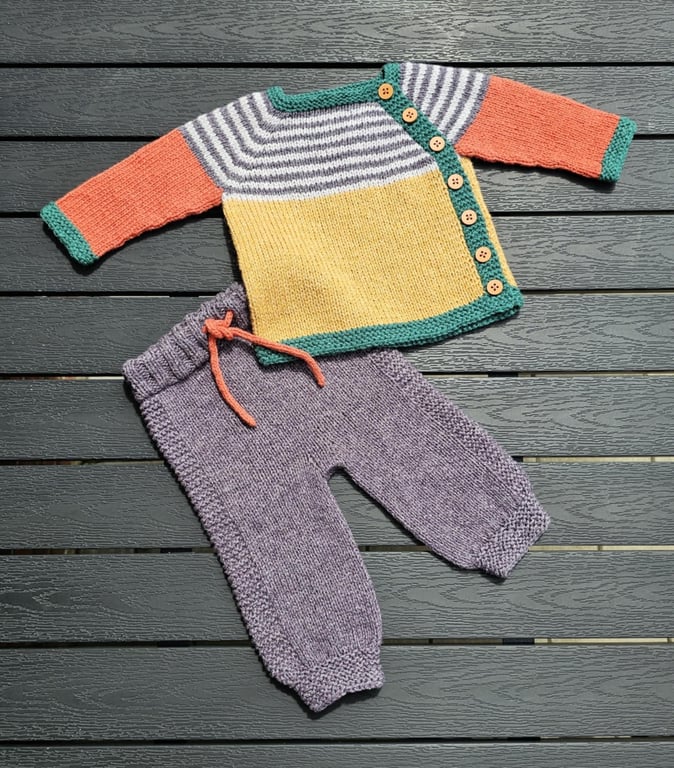 Digital opskrift: Lille Gavstrik - Cardigan med sidelukning (baby) billede 5