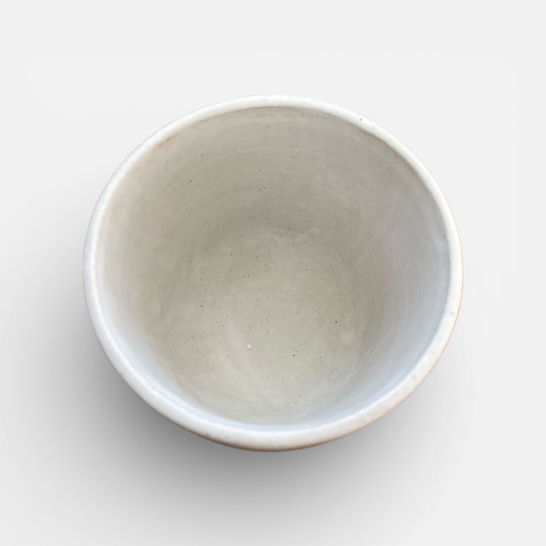 Drejet kop. Mat glasur.  billede 2