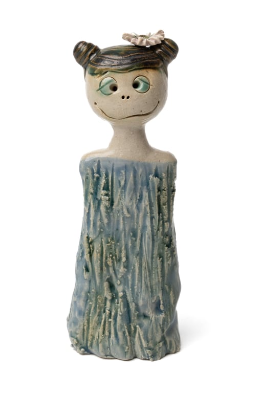 Pige m blomst