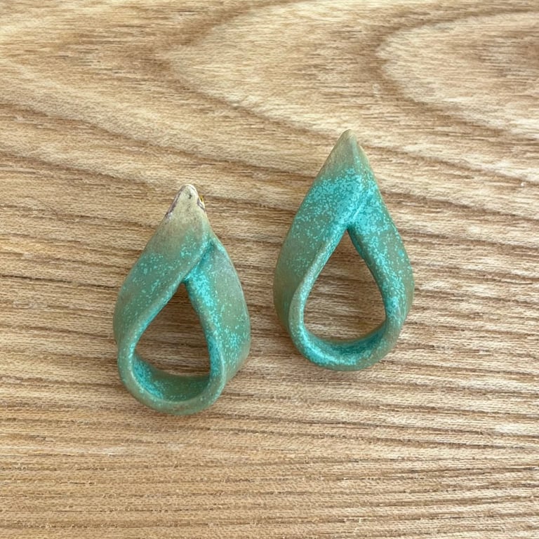 Grønne øreringe billede 3