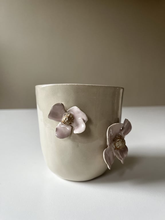 Lyserød blomsterkop No.10 billede 2