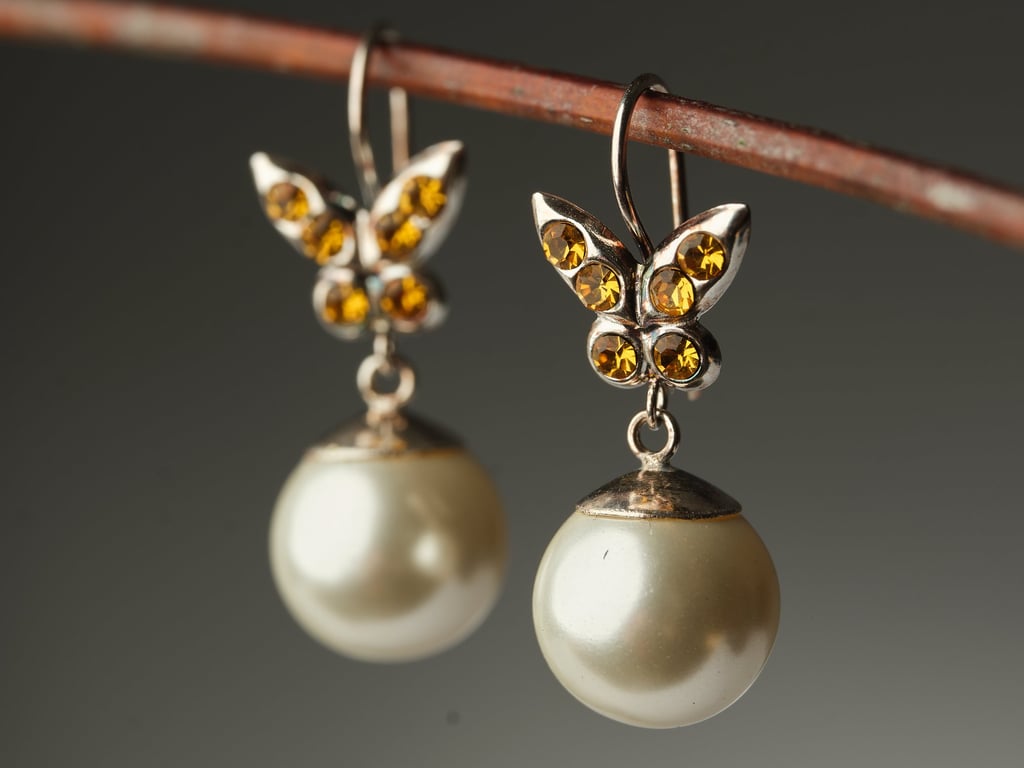 Ørering sommerfugl/ m perle