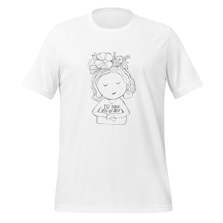 T-shirt: du burde ikke en skid Hvid Medium