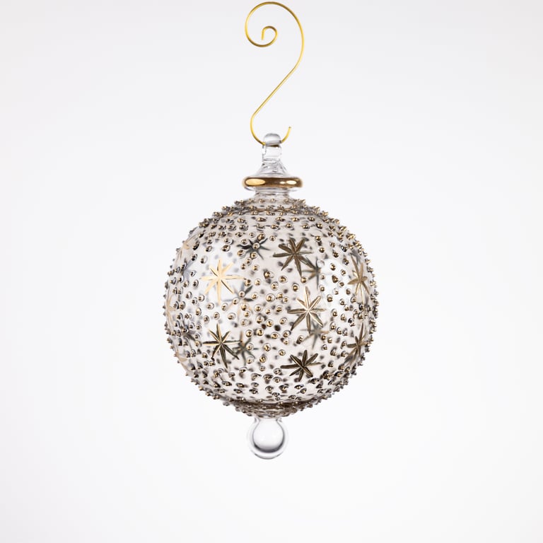 JULEKUGLE DESIGN 1003 COFFEE MED GULD billede 2