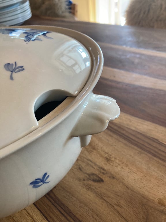 Serveringsskål m.låg - “Esbjerg stellet” billede 5