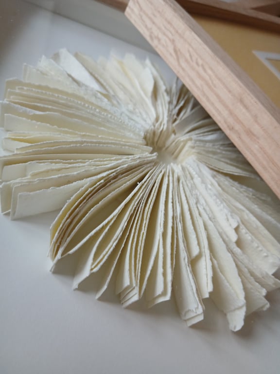 20x20cm relief papirværk, indrammet  (2)