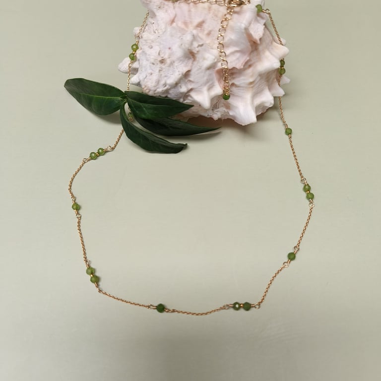 Alfe halskæde - lys grøn