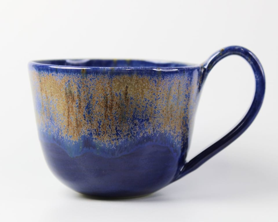 Kop - blå og gylden
