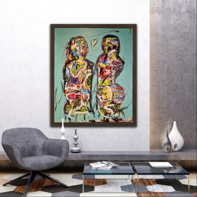 #1181 Maleri 100X120cm  SOLD billede 3
