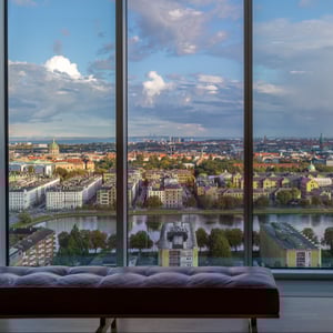 Udsigt over København fra Mærsk tower også kaldet &quot;forskertårnet&quot; – produktbillede