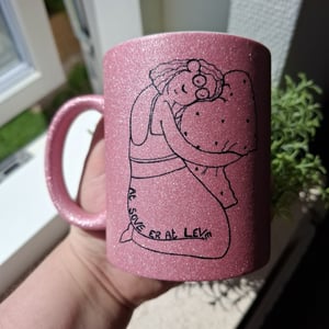 Krus: at sove er at leve Pink Glimmer – produktbillede