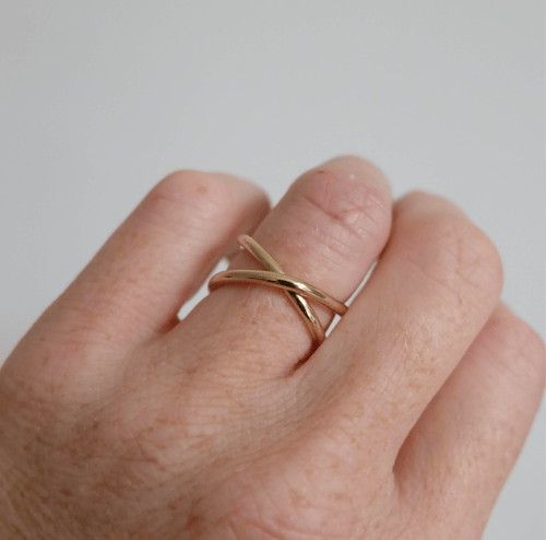 Loop ring slim forgyldt (6)