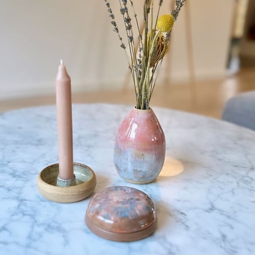 Vase i rosa og grå nuancer (6)