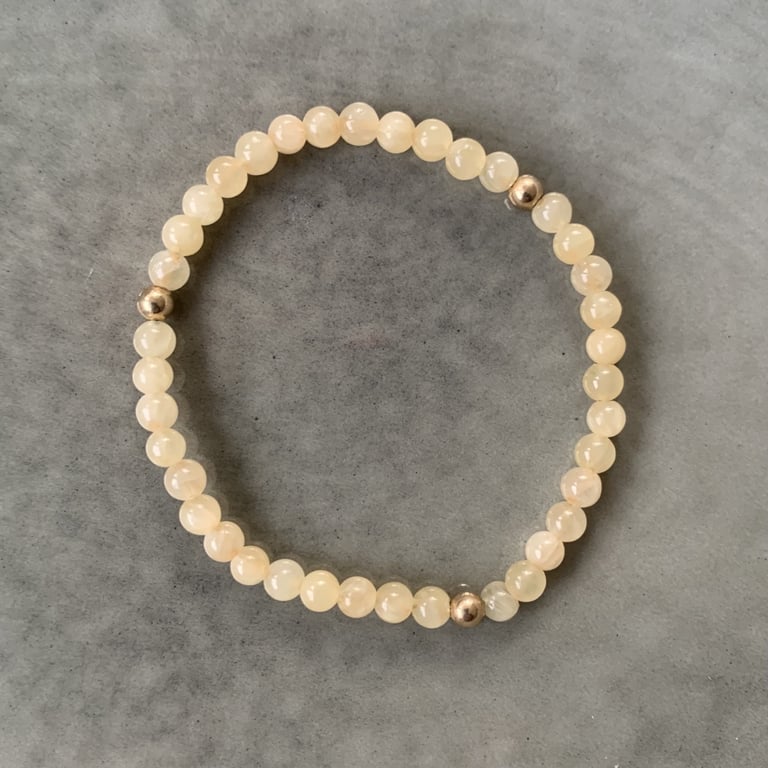Aragonit armbånd 4mm