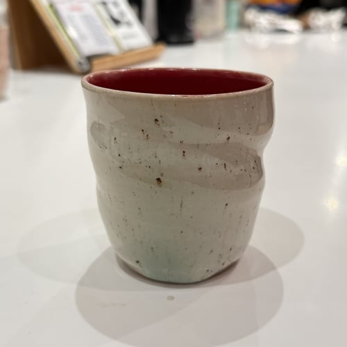 Spiralkrus råhvid med nister, rosa (3)