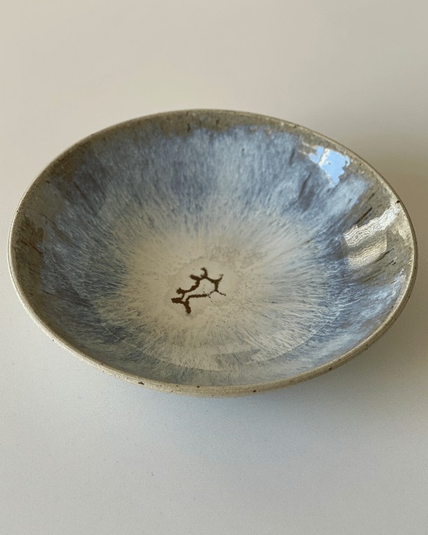 Fad, skifergrå/cremehvid - ø 24,5 cm billede 2