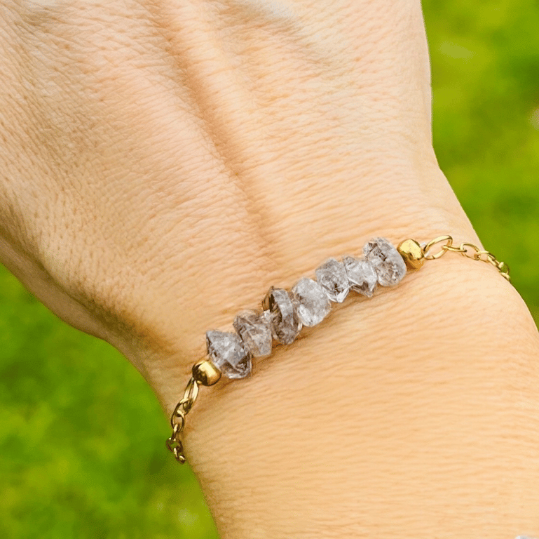 Armbånd med Herkimer diamanter billede 4
