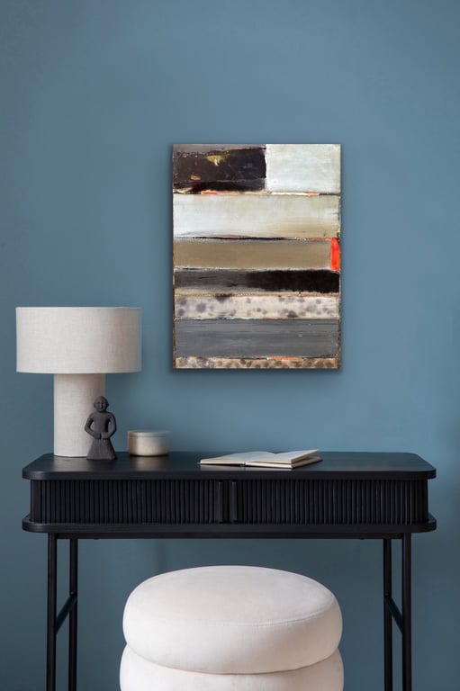 MALERI Abstrakt landskab 60x40 cm billede 3