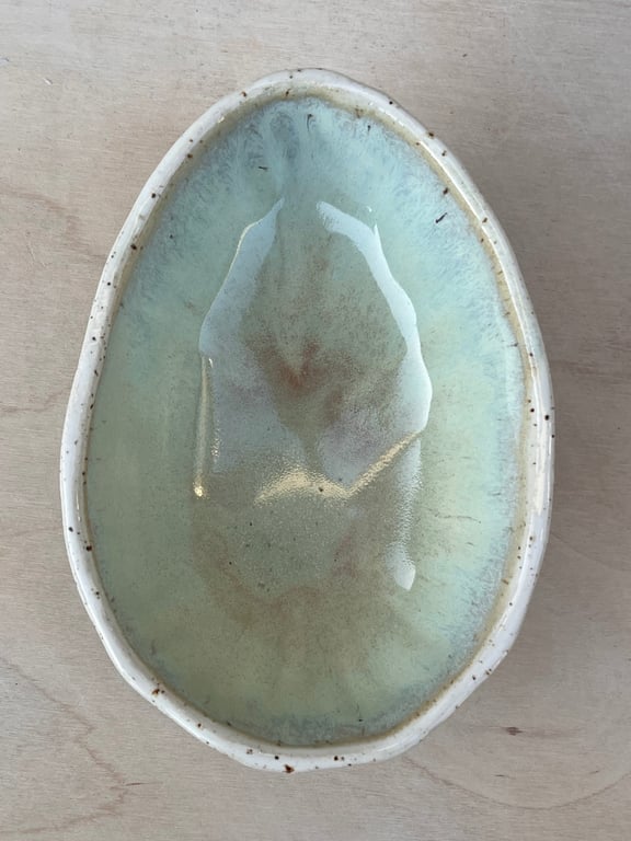 Grøn påskeæg. H: 6,5. L: 16 cm billede 3