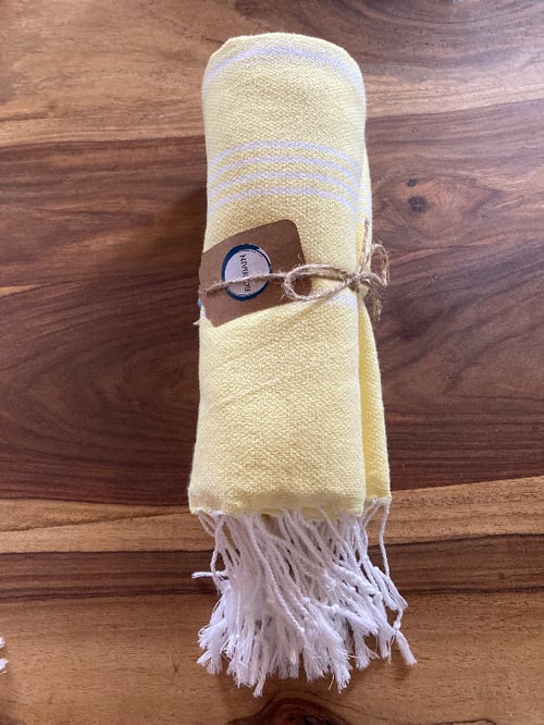 Hammam håndklæde - Lys Gul