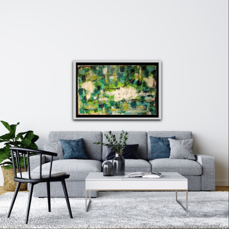 #1153 Kunstværk 90X140 cm - SOLD billede 4