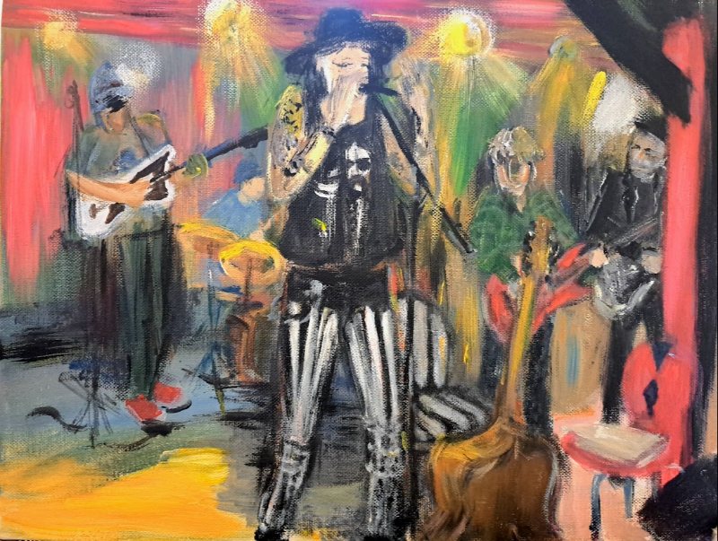 Kræet, københavns band, koncert på Operaen Christiania, 30x40 malerplade