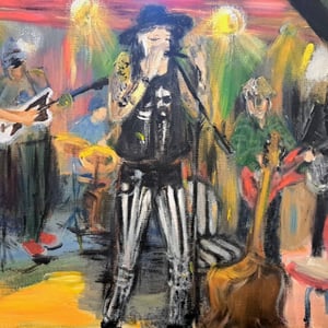 Kræet, københavns band, koncert på Operaen Christiania, 30x40 malerplade – produktbillede