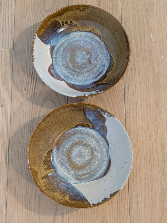 Dyb tallerken brun/beige 