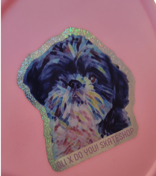 Oli x do you! skateshop Sticker, Glitter Cutout (2)