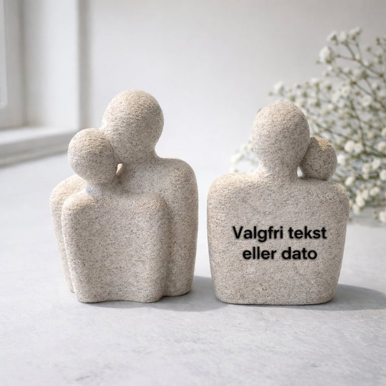 Valentin par med valgfri tekst