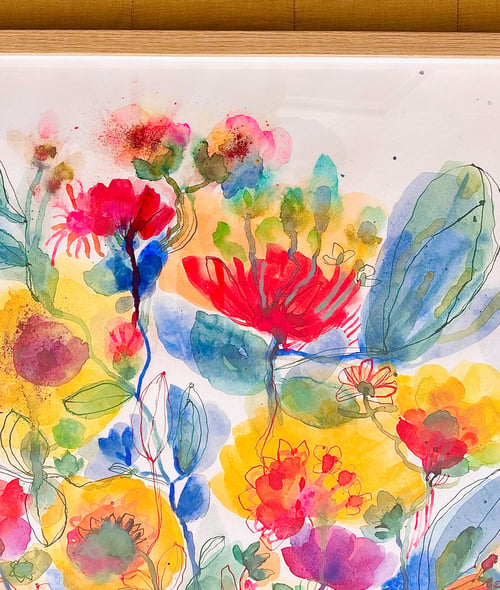 Agnes - Kæmpe blå - original akvarel (6)