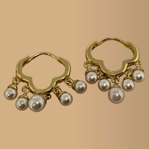 Hvide sky creoler – produktbillede