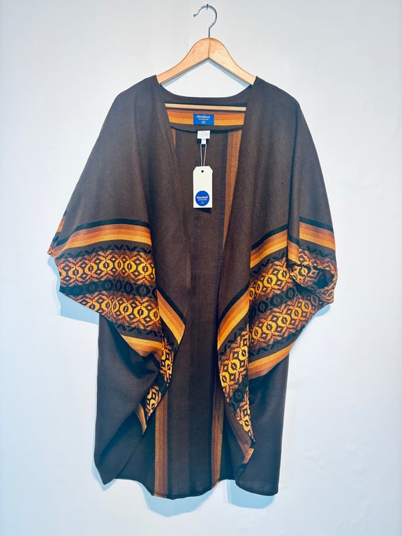 Sjalscardigan i brun