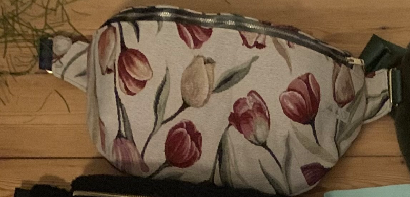 Bæltetaske med tulipaner billede 2
