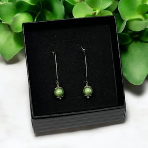 Grønne øreringe  – produktbillede