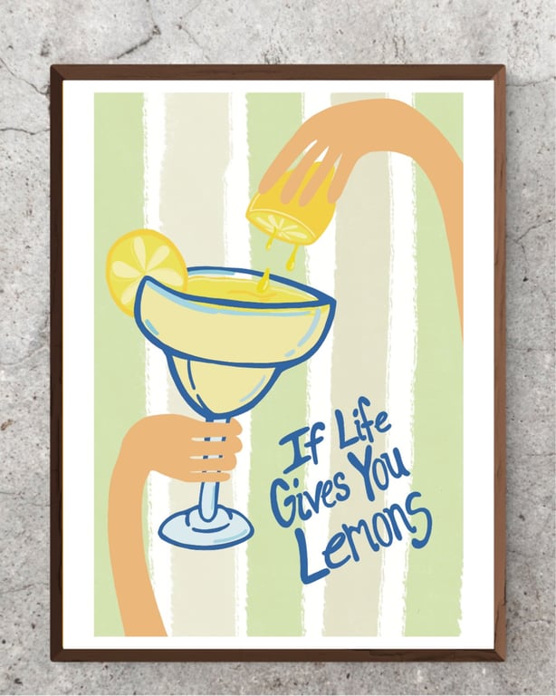 Plakat: if life gives you lemons Grøn billede 2