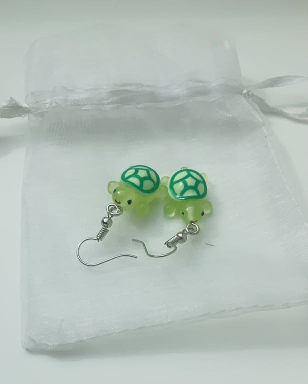  Skildpadde øreringe Glow in the dark 