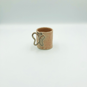 Lille dåbskop med sommerfugl - pink  – produktbillede