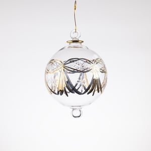 JULEKUGLE DESIGN 1009 KRYSTAL MED GULD – produktbillede