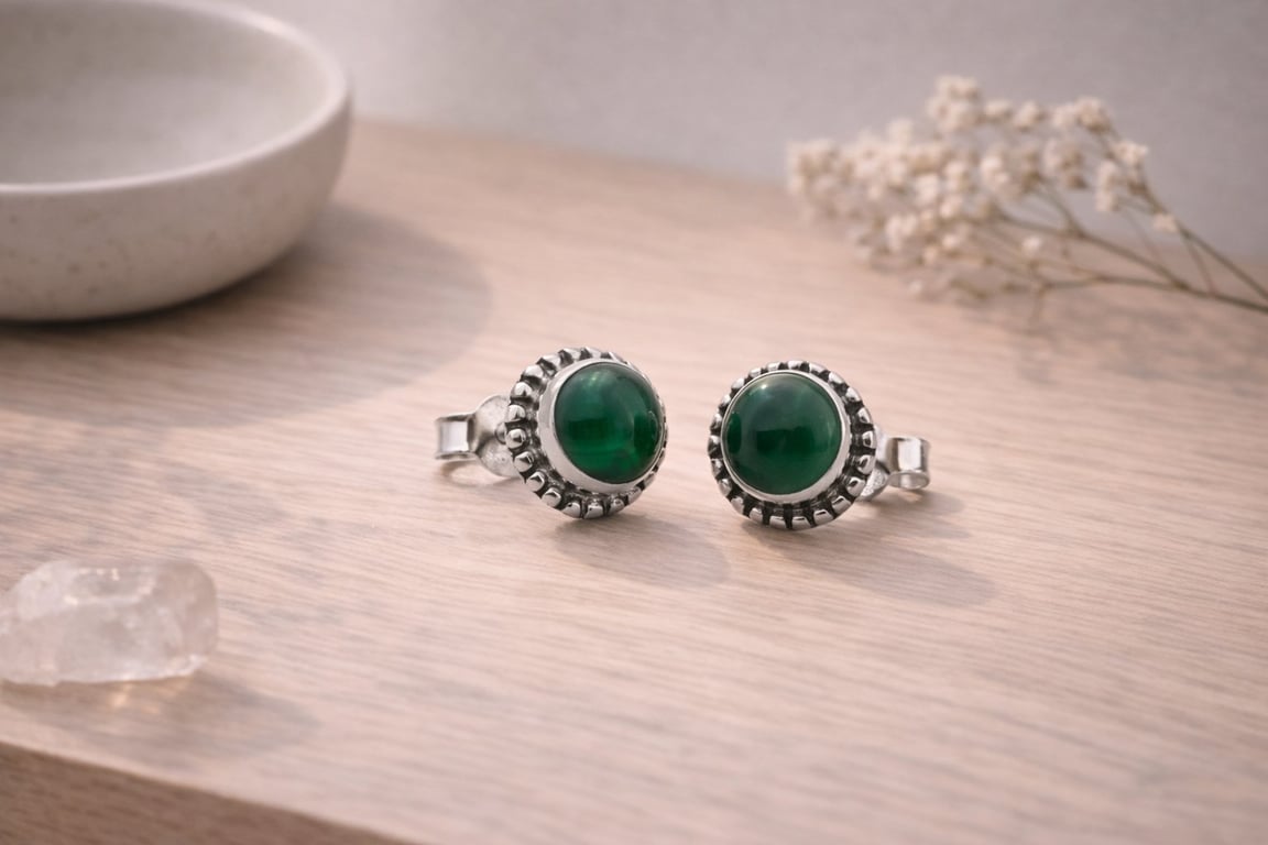 Mini ørestikker  - Malakit