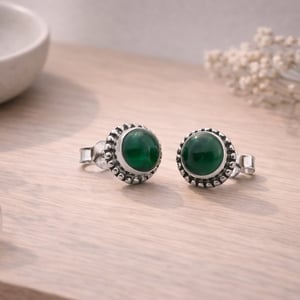 Mini ørestikker  - Malakit – produktbillede