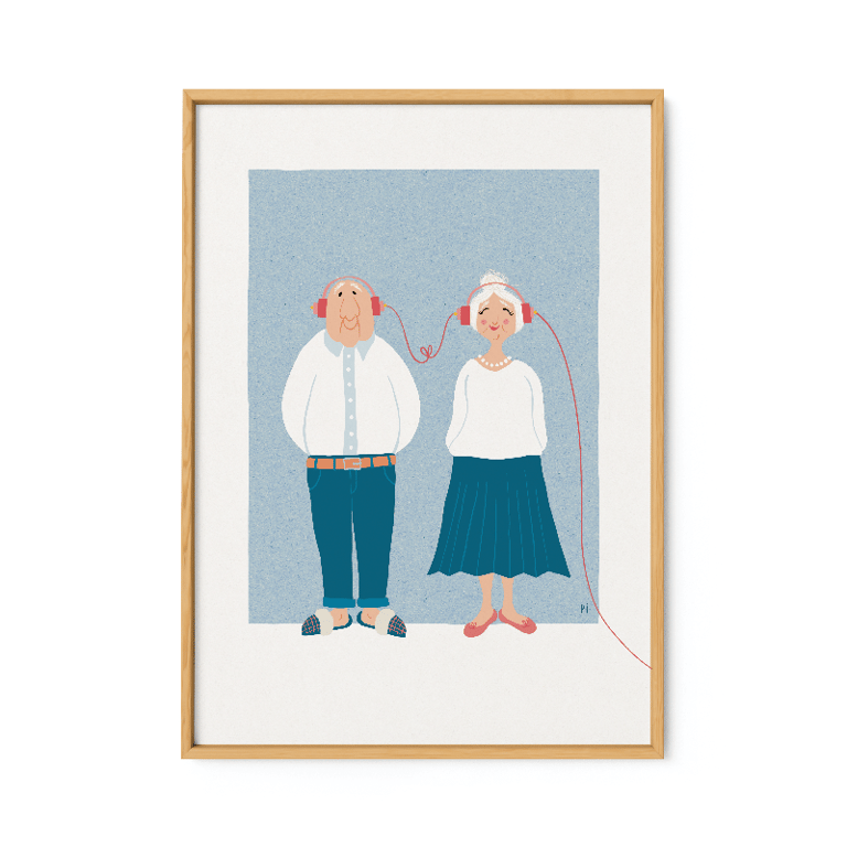 Hjertelyd – hvidt hår – plakat billede 2