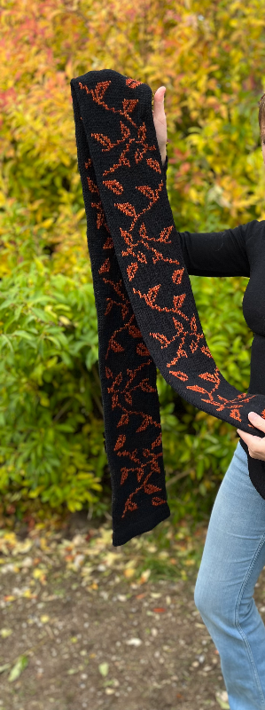 Autumn Leaves Scarf strikkeopskrift (2)