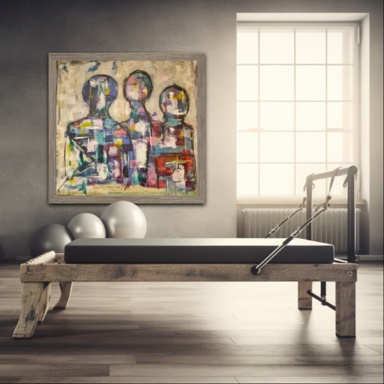 # 1159 Kunstmaleri 120 X 120 cm SOLD billede 4