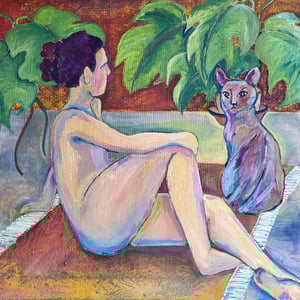 Qroquis - akryl på lærred - 80 x 80 cm  – produktbillede