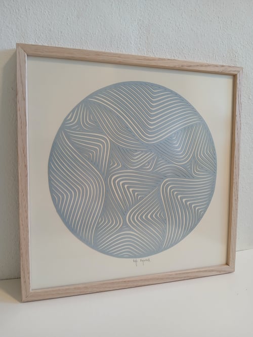 30x30cm, papercut, indrammet (2)