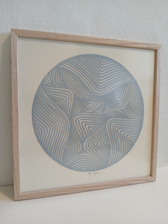 30x30cm, papercut, indrammet billede 2